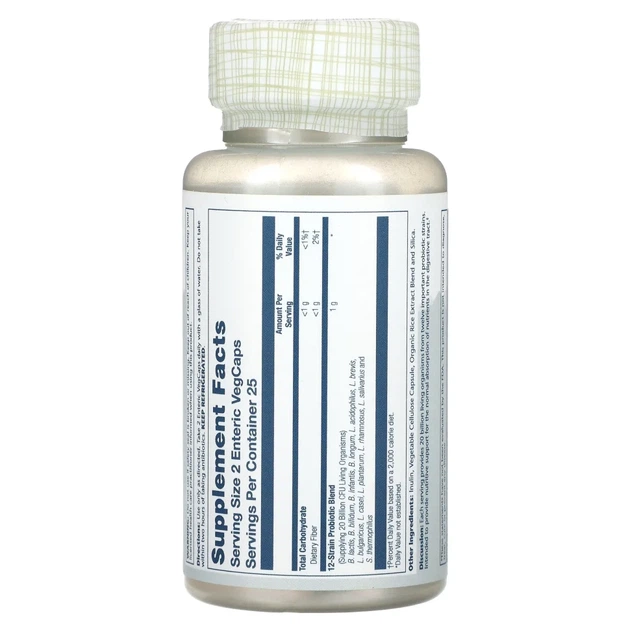 Пробіотик Multidophilus Solaray (Multidophilus) 20 млрд КУО 50 веганських капсул (SOR-49301) - изображение 2