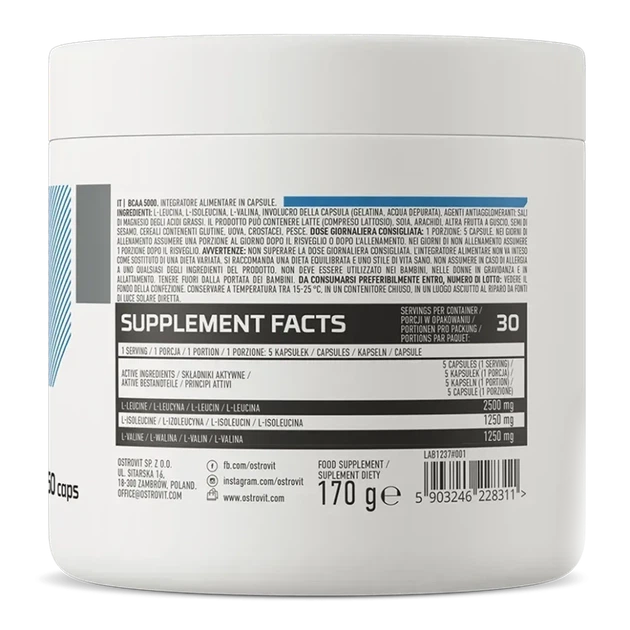 BCAA Ostrovit 5000 150 капсул (OST-28311) - зображення 3