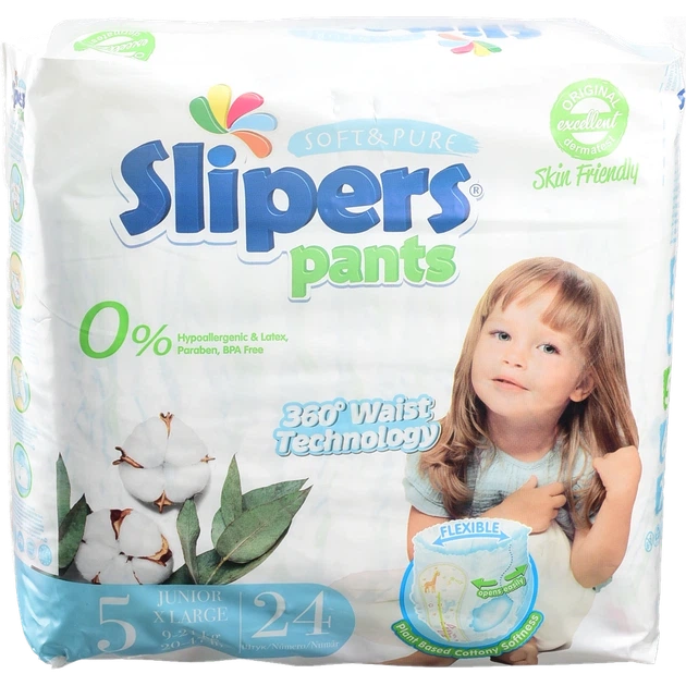 Підгузки для дітей Slipers EP-205 5 XL 24 шт. Junior 9-21 кг И219 (Туреччина) - изображение 2