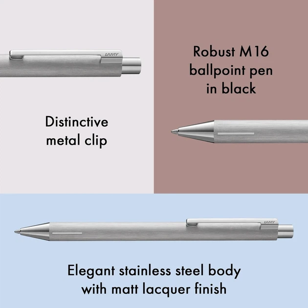 Ручка кулькова LAMY Econ срібляста M16 чорний стрижень (4027911) - изображение 4
