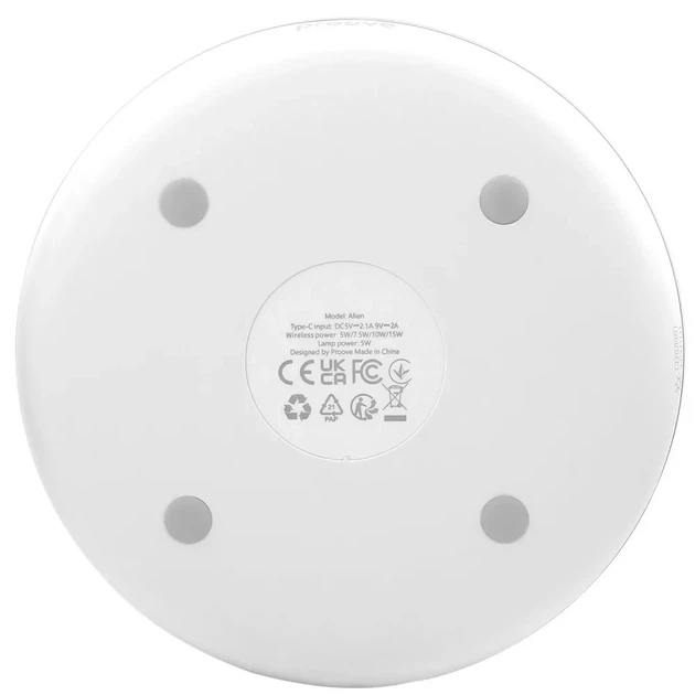 Нічник з Бездротовою Зарядкою Proove Alien white (PLAR05002001) - зображення 8