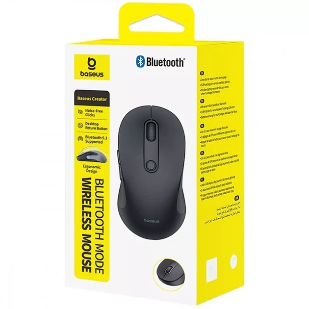 Беспроводная Мышь Baseus F02 Ergonomic Wireless Mouse (without Battery) black (B01055505111-01) - изображение 6