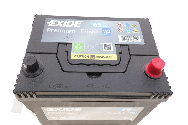 Акумулятор EXIDE EA654 Suzuki Grand Vitara; Toyota Corolla, Camry, Celica, Carina; KIA Rio, Picanto, Optima; Infiniti FX; Mazda 626; Subaru Impreza, Legacy; Nissan Almera; Honda Legend; Hyundai Lantra DP370APU060CH0U, DP370APU060CK0U, DP370APU070CH2U - изображение 3