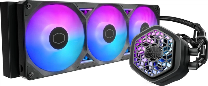 Chłodzenie wodne Cooler Master MasterLiquid 360 Atmos II VRM Fan ARGB Black (MLX-D36M-A25SZ-V1) - Zdjęcie 1 Chłodzenie wodne Cooler Master MasterLiquid 360 Atmos II VRM Fan ARGB Black (MLX-D36M-A25SZ-V1) - obraz 1