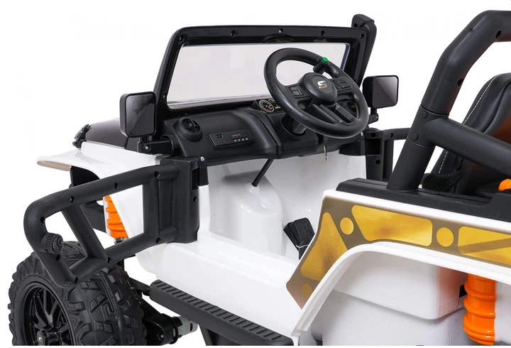 Електромобіль для дітей Jeep Monster білий PA.XB-1118.BIA (5903864948608) - зображення 11