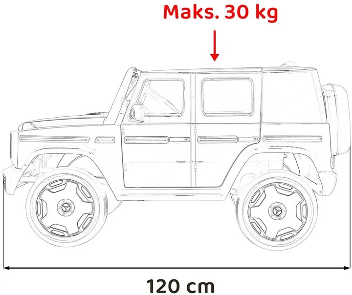 Електромобіль для дітей Mercedes Benz EQG чорний PA.JJ2088.CZ (5903864942477) - зображення 14