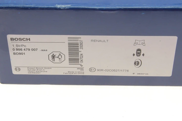 Тормозные диски BOSCH 0986479007 Renault Clio, Megane, Twingo 7701207823, 432005338R - зображення 8