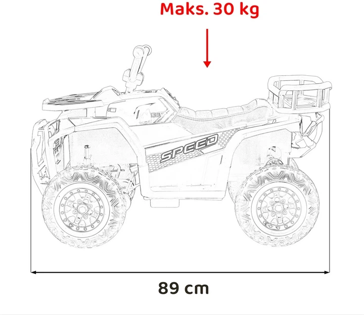 Електроквадроцикл ATV Robust 01 білий PA.XMX-651.BIA (5903864983463) - зображення 13