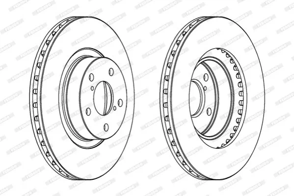 Тормозные диски FERODO DDF679C Subaru Outback, Legacy, Impreza, Forester 26300AE050, 26300AE070, 26300AE071 - Фото 2 Тормозные диски FERODO DDF679C Subaru Outback, Legacy, Impreza, Forester 26300AE050, 26300AE070, 26300AE071 - зображення 2