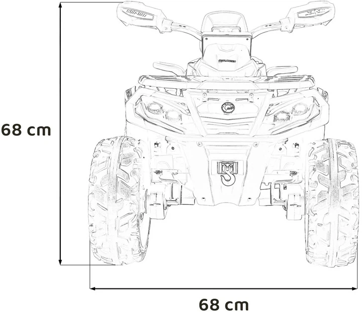 Електроквадроцикл для дітей Can Am Outlander ATV синій PA.DK-CA005.2.4GHZ.NIE (5903864982657) - зображення 7