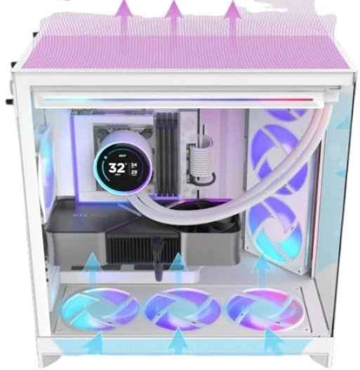 Корпус NZXT H9 Flow RGB+ Білий (CM-H92FW-P1) - зображення 3