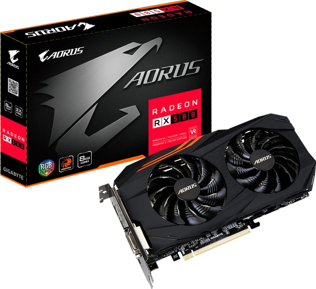 Відеокарта AORUS Radeon RX 580 8G (GV-RX580AORUS-8GD) Б/В - изображение 2