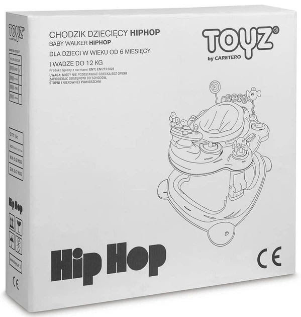 Chodzik dzieciecy Toyz by Caretero 3 w 1 HipHop Pink TOYZ-2047 (5908310395739) - Zdjęcie 6 Chodzik dzieciecy Toyz by Caretero 3 w 1 HipHop Pink TOYZ-2047 (5908310395739) - obraz 6