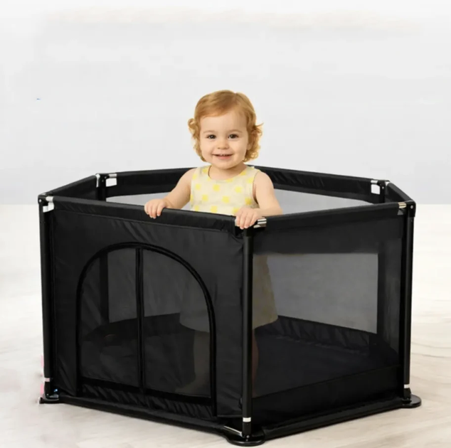 Манеж детский Malatec 125х113х64 см Черный - Фото 2 Манеж детский Malatec 125х113х64 см Черный - изображение 2