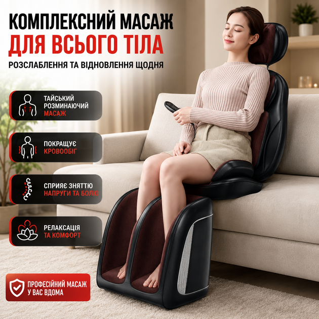 Массажная накидка Benbo с подогревом для спины и шеи роликовый массажер для расслабления черный SK_607000А12 - изображение 2