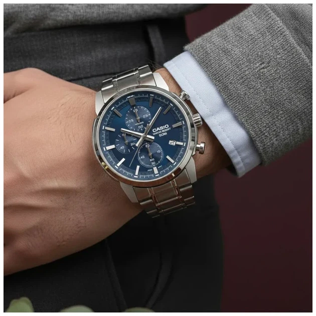 Наручний годинник CASIO MTP-E510D-2A2VDF - Фото 3 Наручний годинник CASIO MTP-E510D-2A2VDF - изображение 3