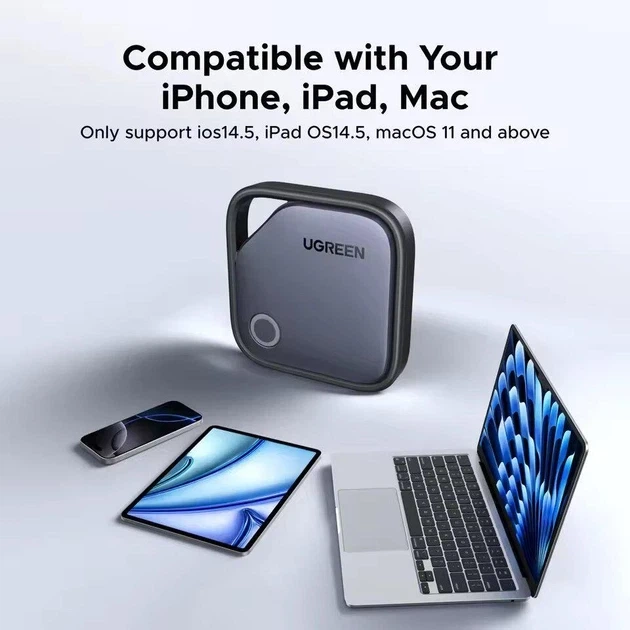 Bluetooth трекер UGREEN Smart Tag для iPhone и iPad - смарт брелок локатор для ключей, сумки, кошелька и вещей IP67 - изображение 4