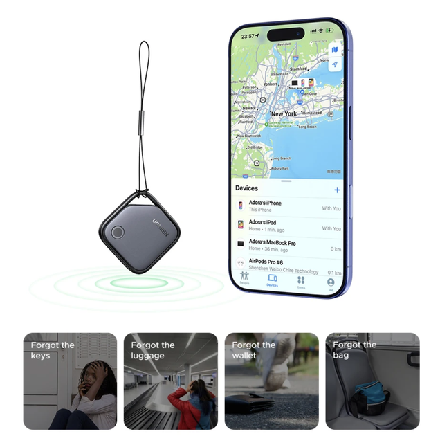 Bluetooth трекер UGREEN Smart Tag для iPhone и iPad - смарт брелок локатор для ключей, сумки, кошелька и вещей IP67 - изображение 8