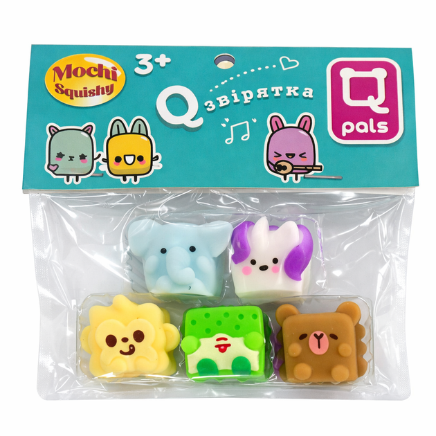 Набор коллекционных игрушек Monster Gum mochi squishy Q зверята в ассортименте (6906231857557) - изображение 3
