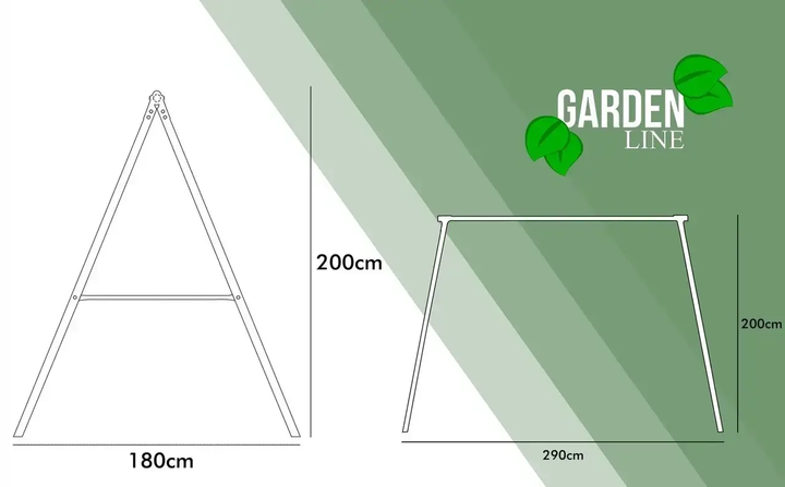 Дитячий комплекс Garden Line KRE1067, 3‑в‑1, металевий каркас, 290 × 180 × 200 см, зелений - Фото 8 Дитячий комплекс Garden Line KRE1067, 3‑в‑1, металевий каркас, 290 × 180 × 200 см, зелений - зображення 8