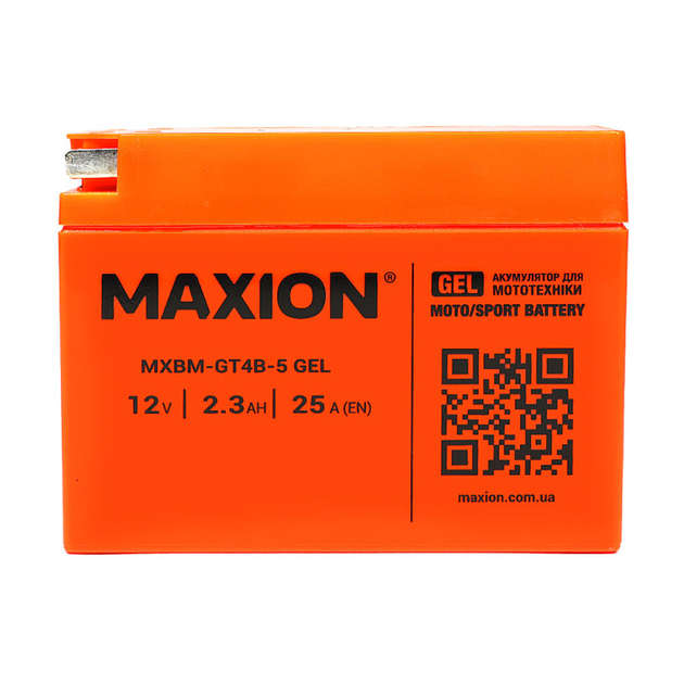 Гелиевый мото аккумулятор MAXION GT4B-5 12V 2.3Ah для скутера мопеда GEL - Фото 2 Гелиевый мото аккумулятор MAXION GT4B-5 12V 2.3Ah для скутера мопеда GEL - изображение 2