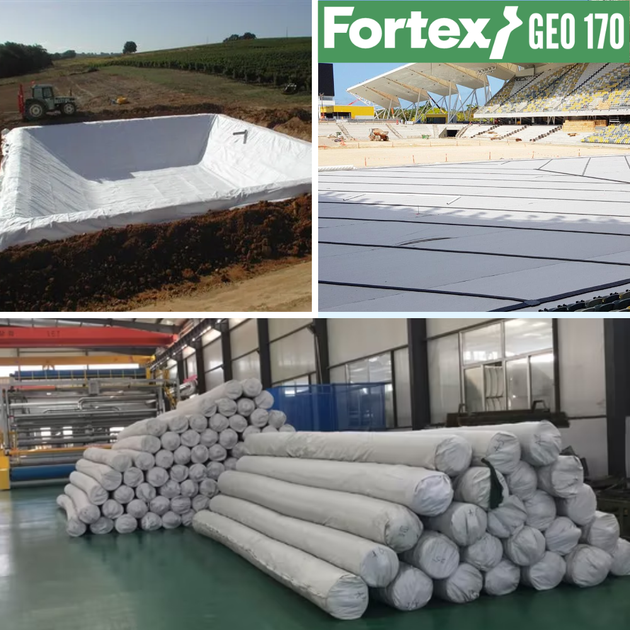 Геотекстиль нетканый PP Fortex Geo 170 г/м2, S15NW, 6х100 м, 600 м2 - Фото 9 Геотекстиль нетканый PP Fortex Geo 170 г/м2, S15NW, 6х100 м, 600 м2 - изображение 9