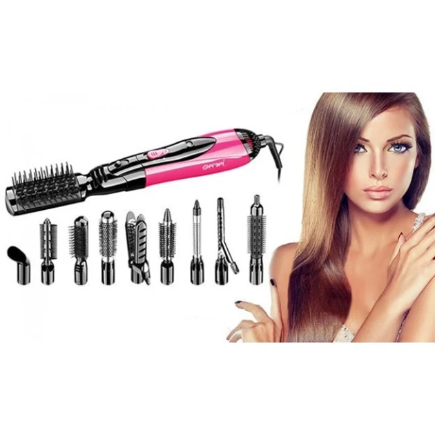 Фен стайлер для волосся Gemei GM-4835 10в1 Professional Hot Air Styler фен-стайлер для укладання волосся 4641 - зображення 6