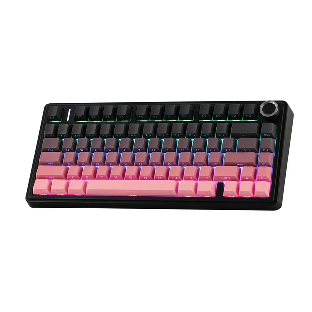 Беспроводная механическая клавиатура AULA F75 Black Pink Gradient, Reaper Switch, размер 75%, RGB подсветки (2.4G/Bluetooth/USB) - изображение 3