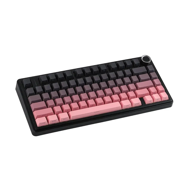 Беспроводная механическая клавиатура AULA F75 Black Pink Gradient, Reaper Switch, размер 75%, RGB подсветки (2.4G/Bluetooth/USB) - изображение 5