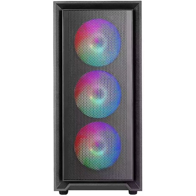 Корпус для ПК Mars Gaming MC-AIR / Midi Tower / FRGB, Закаленное стекло, Mesh / Без БП / Черный (101647101) - изображение 2