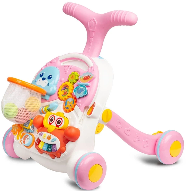 Pchacz-Stolik edukacyjny Toyz by Caretero 2 w 1 Spark Pink TOYZ-20950 (5908310395609) - Zdjęcie 1 Pchacz-Stolik edukacyjny Toyz by Caretero 2 w 1 Spark Pink TOYZ-20950 (5908310395609) - obraz 1