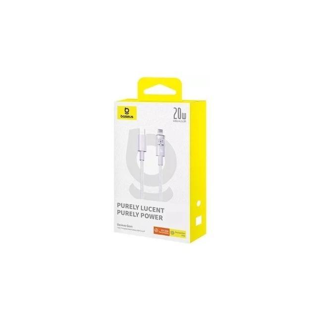 Кабель Baseus Gem Fast-Charging Data Cable USB-C to iP 20W 2m Nebula Purple - Фото 2 Кабель Baseus Gem Fast-Charging Data Cable USB-C to iP 20W 2m Nebula Purple - изображение 2