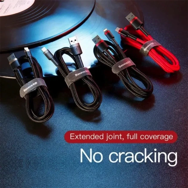 Кабель Baseus Cafule Cable USB For Lightning 1.5A 2m Gray+Black - зображення 11