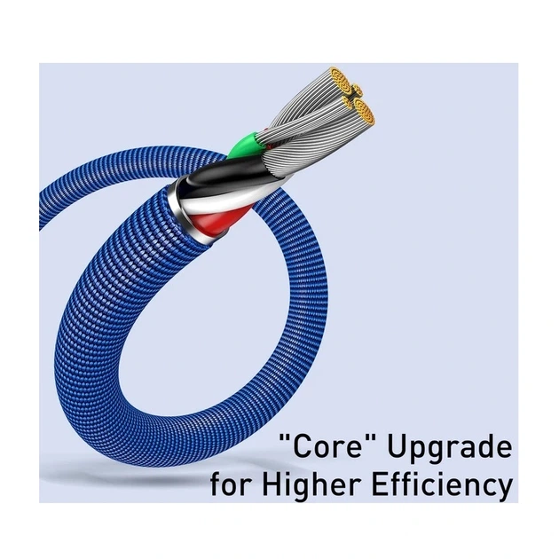 Кабель Baseus Crystal Shine Series Fast Charging Data Cable USB to iP 2.4A 1.2m Blue - Фото 5 Кабель Baseus Crystal Shine Series Fast Charging Data Cable USB to iP 2.4A 1.2m Blue - зображення 5