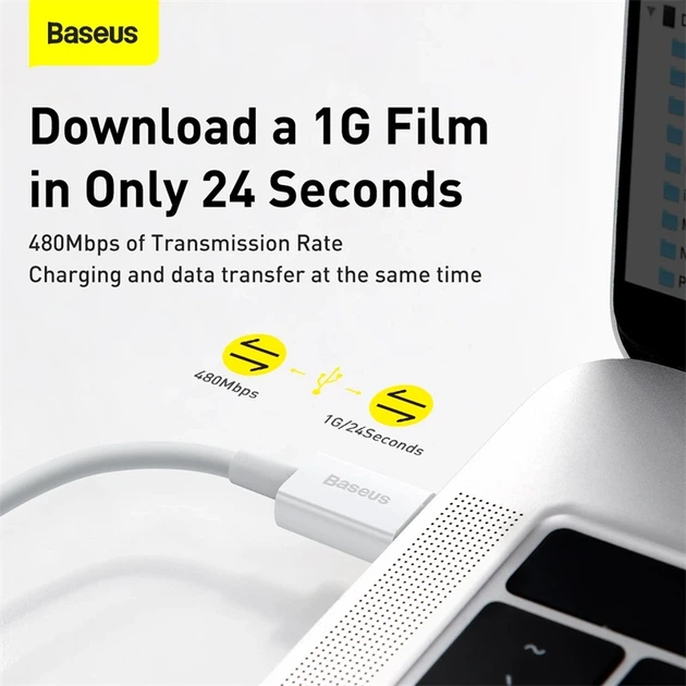 Кабель Baseus Superior Series Fast Charging Data Cable Type-C to iP PD 20W 1.5m White - изображение 12