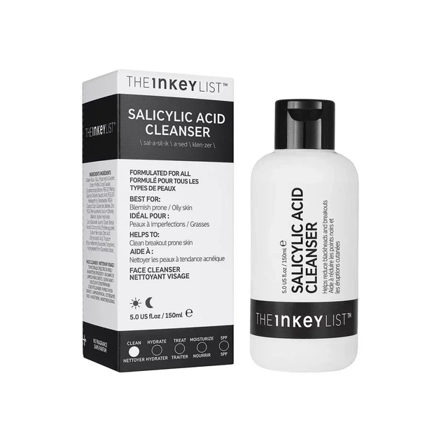Гель для умывания с салициловой кислотой 2% The INKEY List Salicylic Acid Cleanser - от черных точек, прыщей, 150 мл - изображение 5