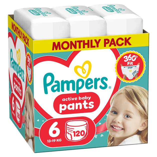 Pieluchomajtki Pampers Pants MTH ExLarge Rozmiar 6 120 szt (8006530305617) - Zdjęcie 5 Pieluchomajtki Pampers Pants MTH ExLarge Rozmiar 6 120 szt (8006530305617) - obraz 5