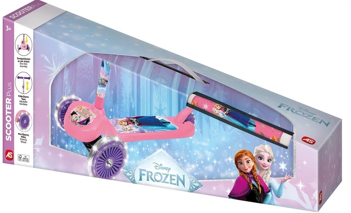 Дитячий триколісний самокат AS Company Scooter Plus Disney Frozen зі світловими колесами (1500-50291) (5203068502911) - Фото 3 Дитячий триколісний самокат AS Company Scooter Plus Disney Frozen зі світловими колесами (1500-50291) (5203068502911) - зображення 3