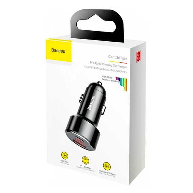 Автомобільний зарядний пристрій Baseus Magic Series PPS 45W Black - изображение 2