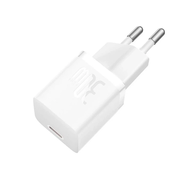 Мережевий зарядний пристрій Baseus GaN5 Fast Charger(mini) 1C 30W EU White - Фото 3 Мережевий зарядний пристрій Baseus GaN5 Fast Charger(mini) 1C 30W EU White - изображение 3