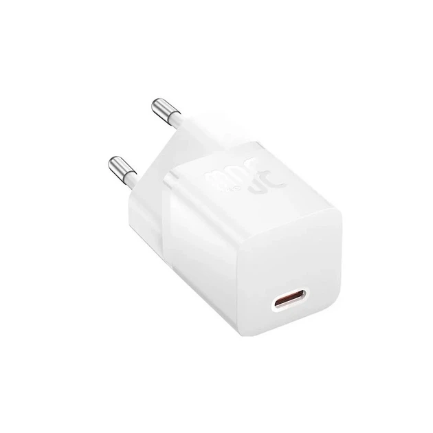 Мережевий зарядний пристрій Baseus GaN5 Fast Charger(mini) 1C 30W EU White - Фото 4 Мережевий зарядний пристрій Baseus GaN5 Fast Charger(mini) 1C 30W EU White - изображение 4