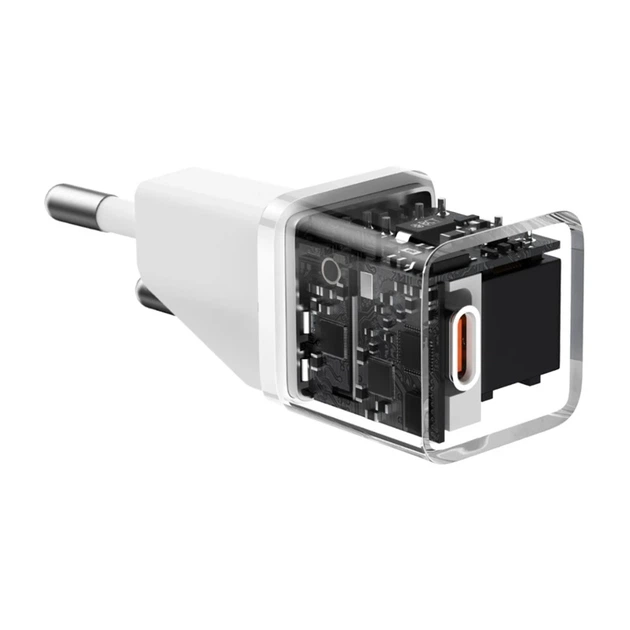 Мережевий зарядний пристрій Baseus GaN5 Fast Charger(mini) 1C 20W EU White - изображение 6