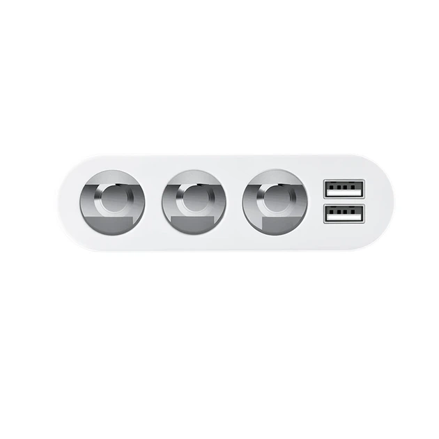 Автомобільний зарядний пристрій HOCO Z13 LCD one-pull-three car charger Silver - Фото 5 Автомобільний зарядний пристрій HOCO Z13 LCD one-pull-three car charger Silver - изображение 5