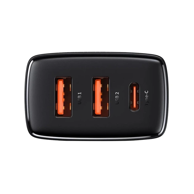 Мережевий зарядний пристрій Baseus Compact Quick Charger 2U+C 30W EU Black - изображение 4