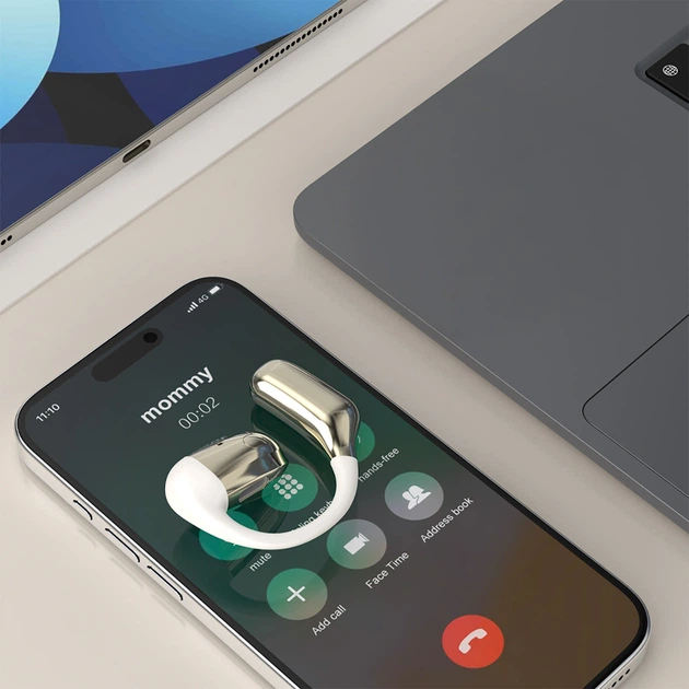 Беспроводная гарнитура Dudao U4Pro Bluetooth универсальная Beige (6976625336302) - изображение 3