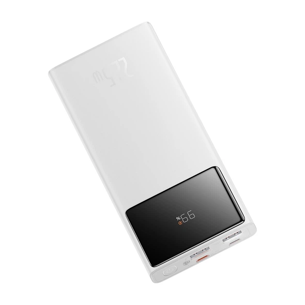 Powerbank Baseus Star-Lord 10000mAh 22.5W с цифровым дисплеем и кабелем USB-C 3A 30cm Белый (6932172628697) - Фото 2 Powerbank Baseus Star-Lord 10000mAh 22.5W с цифровым дисплеем и кабелем USB-C 3A 30cm Белый (6932172628697) - изображение 2