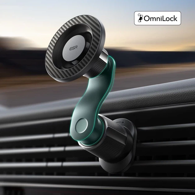 Автодержатель ESR Omnilock Magnetic вентиляционная решётка чёрный with MagSafe (4894240262764) - изображение 7