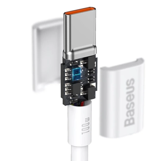 Кабель Baseus Superior Series Fast Charging PD USB-С to USB-С 2m 100W White (CATYS-C02) - зображення 8