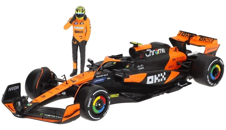 Metalowy model samochodu Bburago F1 McLaren MCL38 Lando Norris 1:24 18-28040_4 (4893993280407) - obraz 2