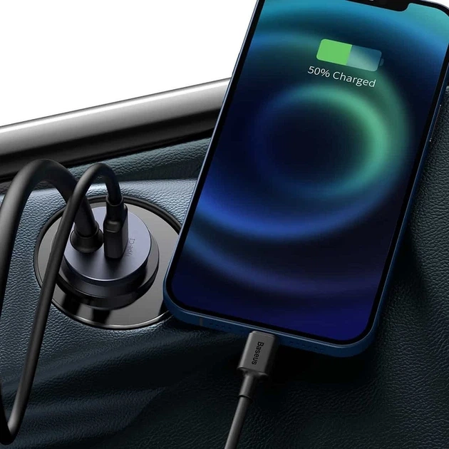 Автомобільний зарядний пристрій Baseus Share Together PPS multi-port Fast charging with extension cord 120W 2U+2C Gray - Фото 8 Автомобільний зарядний пристрій Baseus Share Together PPS multi-port Fast charging with extension cord 120W 2U+2C Gray - изображение 8